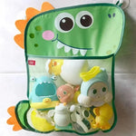 Cartoon Dinosaur Toy Storage Net Bag for Bath Time