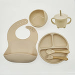 Little Feast" Baby Silicone Feeding Set: Comprehensive 8-Piece Mealtime Kit