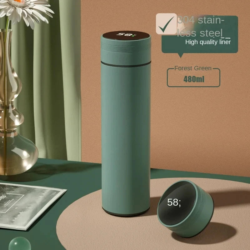 Digital Thermos Bottle: Stainless Steel with Temperature Display 500ml