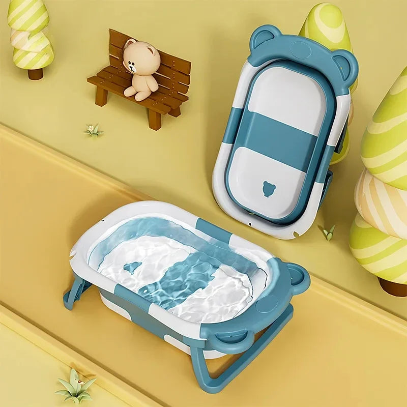 Foldable Baby Bath Tub with Real-Time Temperature Display